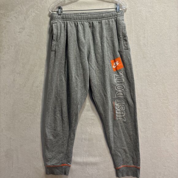 Nike Other - Nike Sportswear Just Do It JDI Fleece Sweatpants Joggers Men's Medium Grey